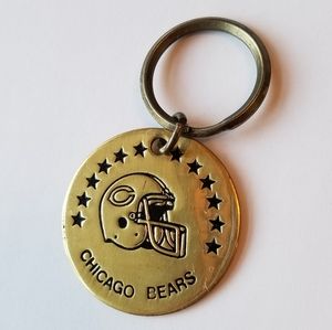 ❗Vintage 1988 Brass Chicago Bears NFL Gold Keychain❗